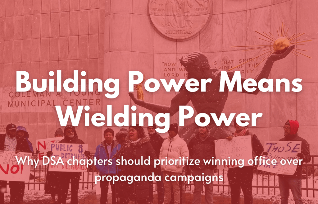 Building Power Means Wielding Power